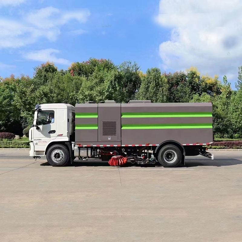 SHACMAN 9m3 road sweeper truck with water spray