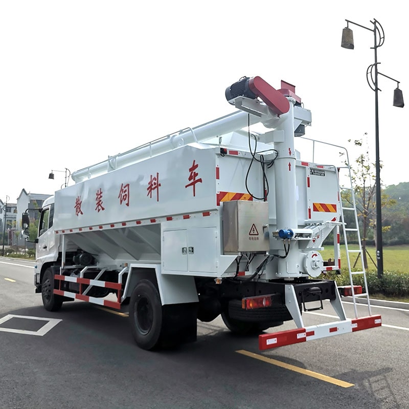 FAW high quality 10 ton self-unloading Bulk Feed Truck