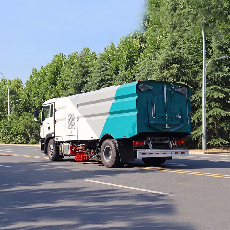 HOWO 9m3  washing road sweeper truck