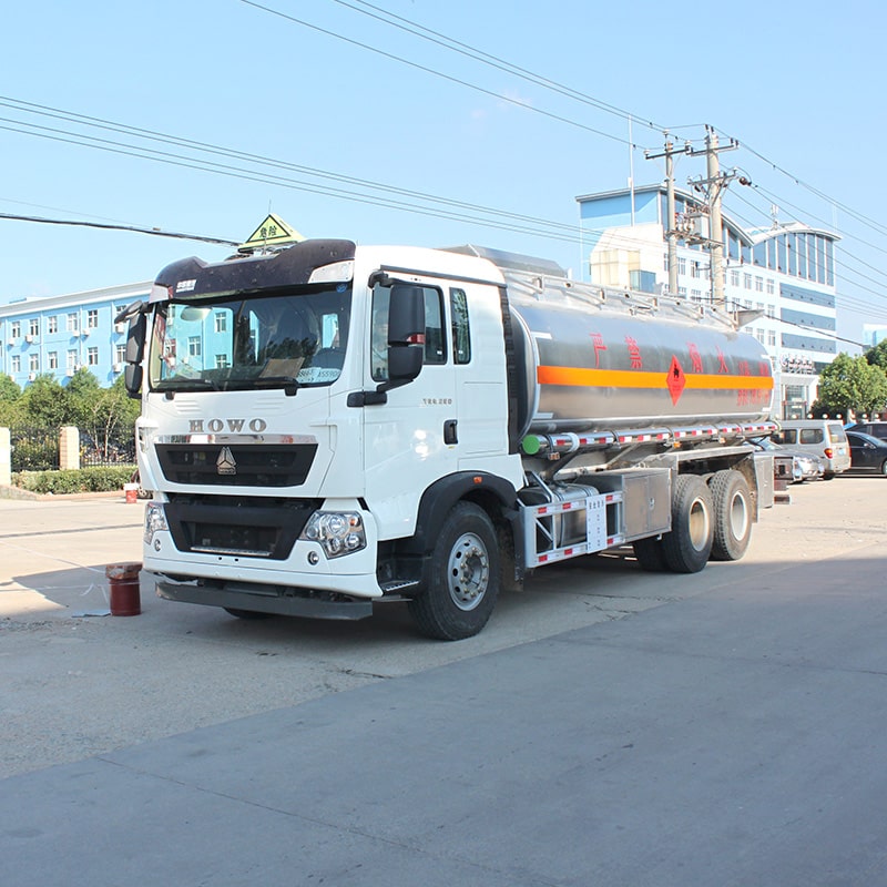HOWO Aluminum Carbon Steel 6*4 19000 liters fuel tank truck