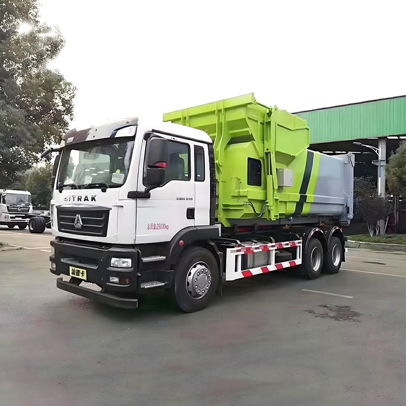 Camion de collecte des ordures à bras hydraulique Sinotruk de 25 tonnes