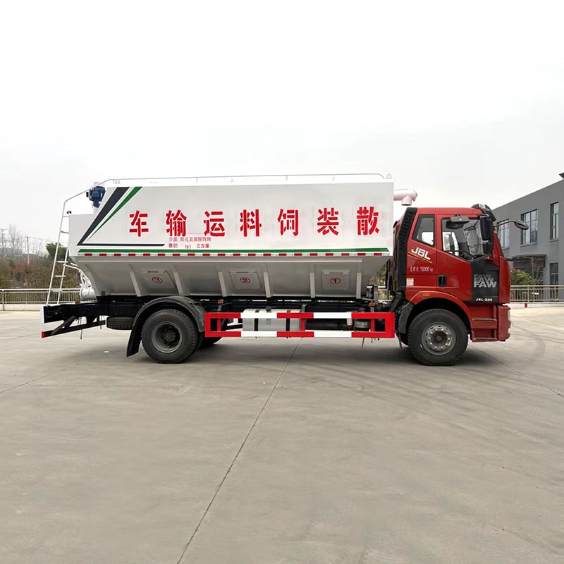 FAW high quality 10 ton self-unloading Bulk Feed Truck