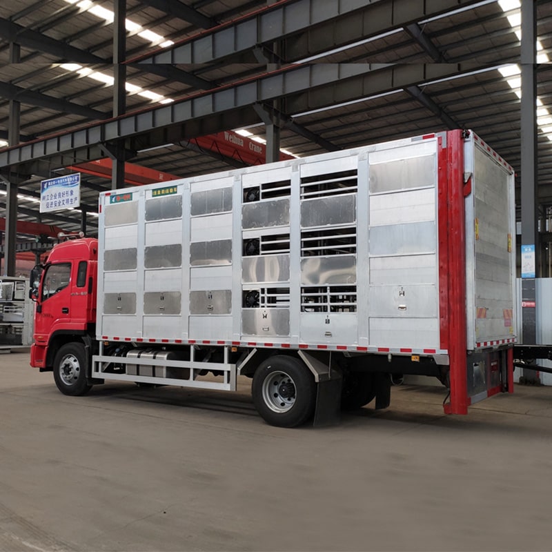 Camion de transport de bétail porcin en alliage d'aluminium JAC 4*2