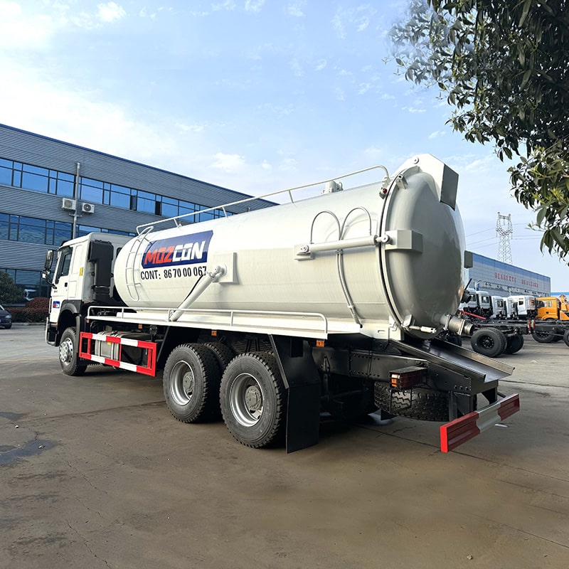 HOWO 20 cubic jetting vaccum sewage suction tanker trucks
