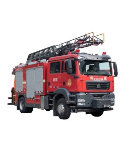 Howo 8 CBM Aerial Ladder Rescue Fire Fighting Truck