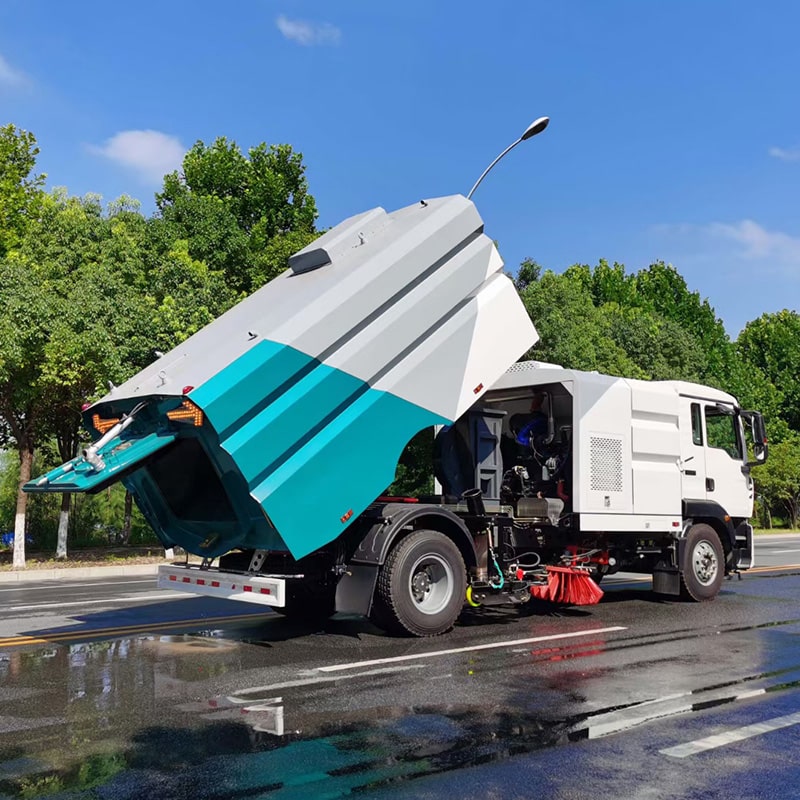 HOWO 9m3  washing road sweeper truck